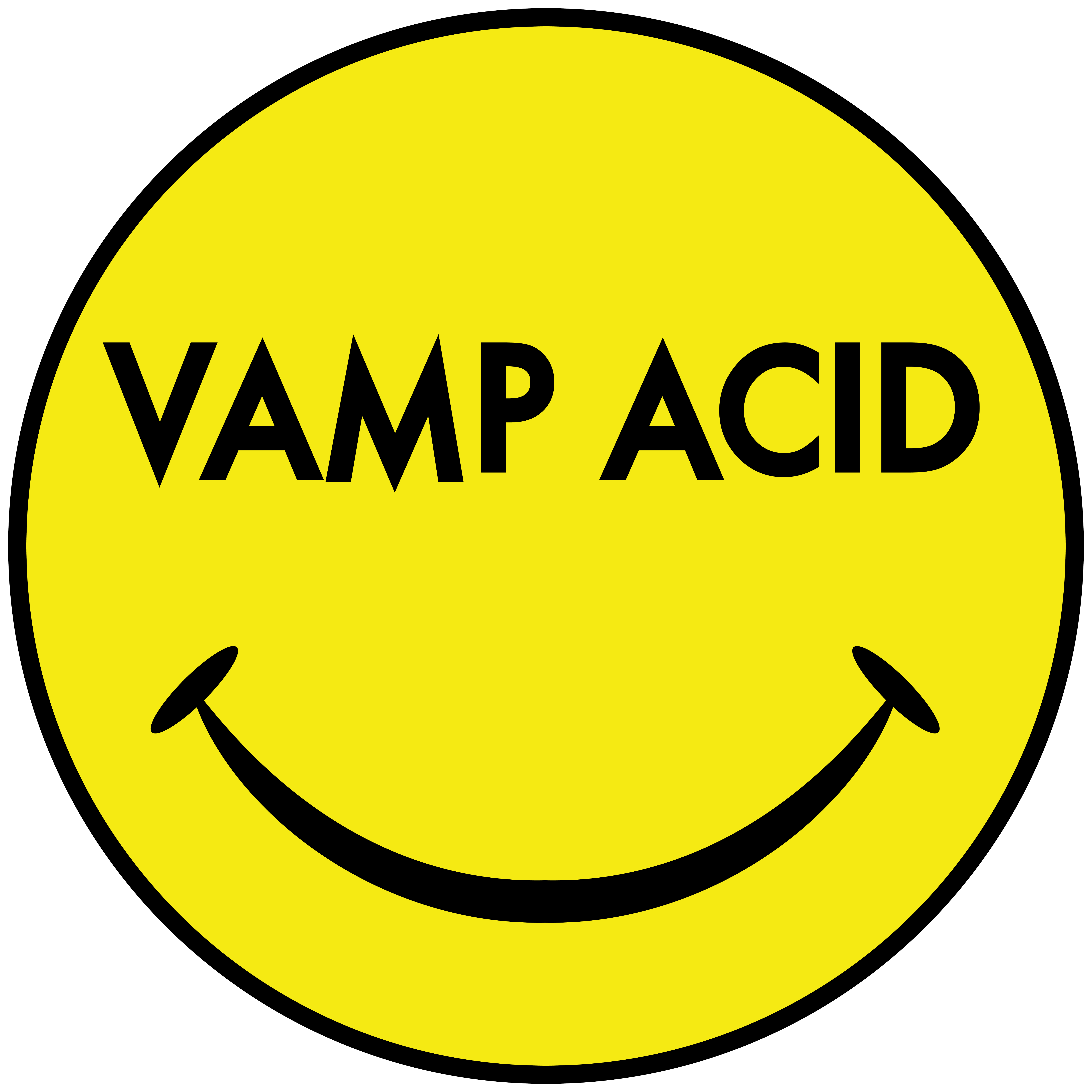 Vamp Acid logo neon yellow.